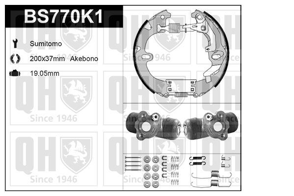 QUINTON HAZELL Комплект тормозных колодок BS770K1